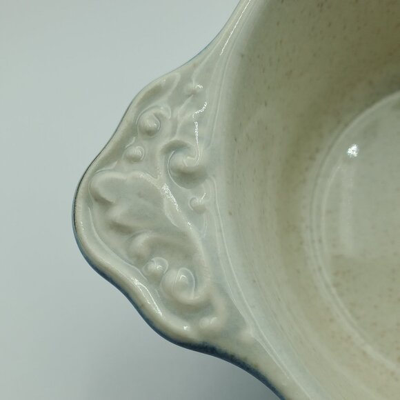 Pfaltzgraff Weir In Your Kitchen Chicory Lugged Soup Bowls Blue Handled Ramekins - Picture 7 of 8